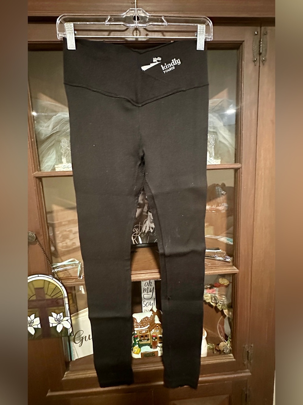 Kindly Yours Seamless Ribbed Crossover Waist Leggings